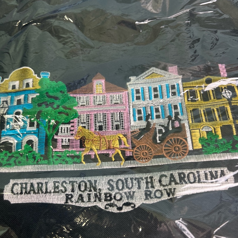 Colorful Embroidered Charleston Tote